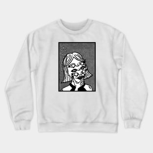 Six Eyes Woman Halloween Mask Anime Manga Inspired Drawing Crewneck Sweatshirt